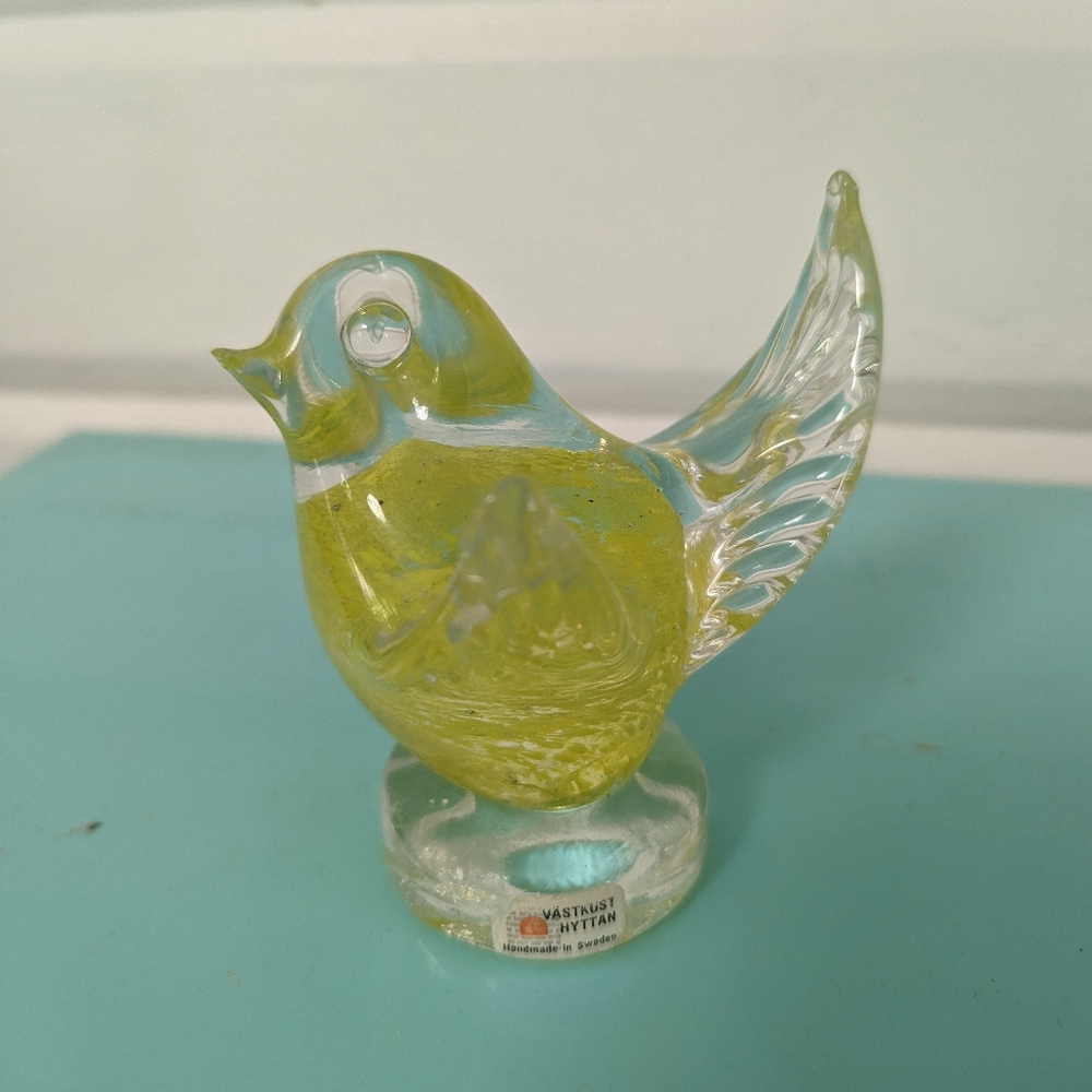Vintage Vastkurst Hyttan Glass Bird